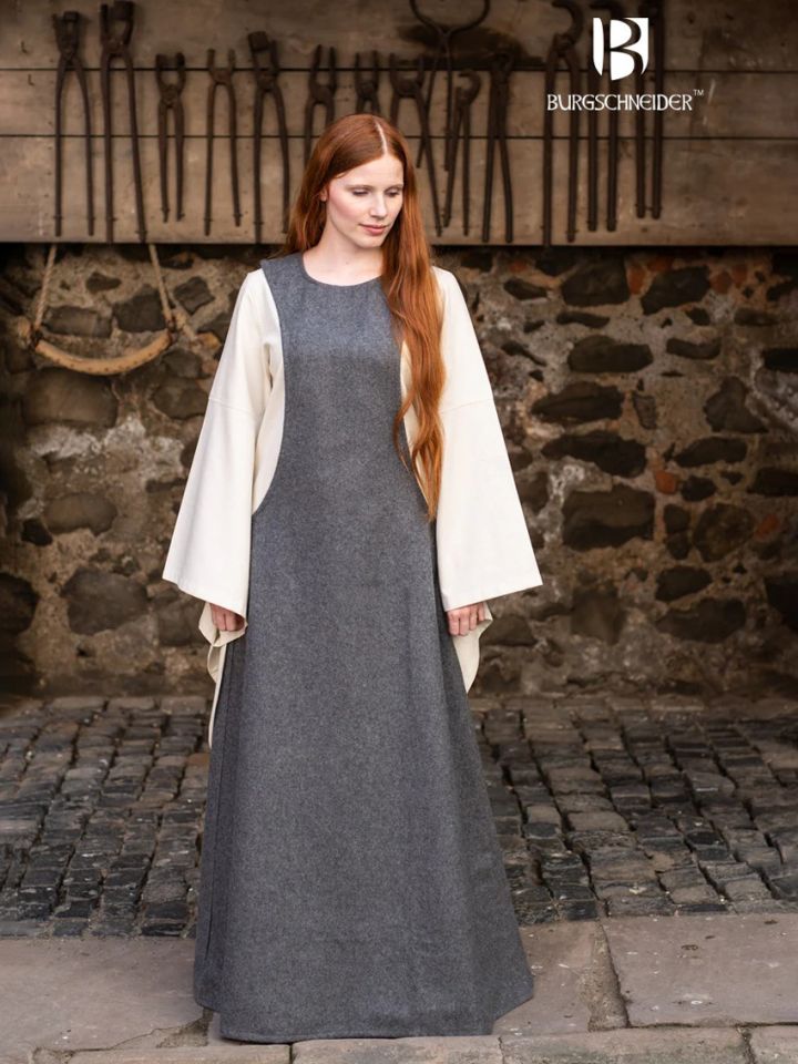 Surcot Albrun, wool - gray M