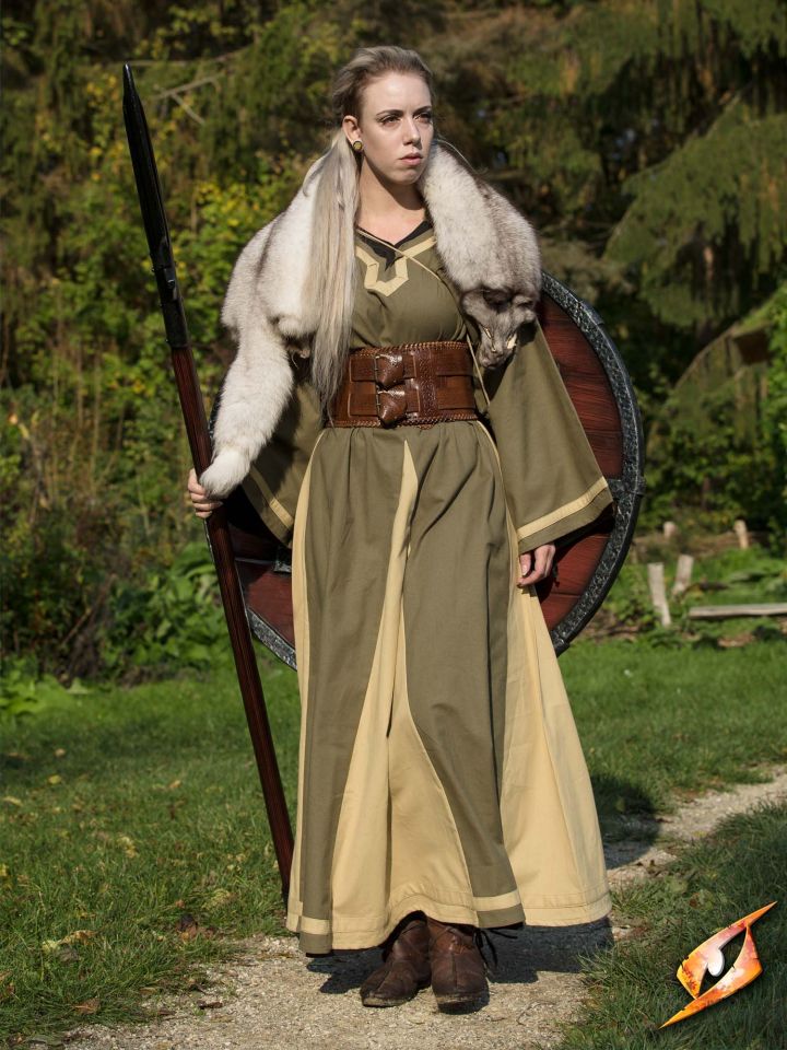 Dress Astrid olive-sand L/XL