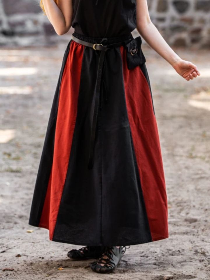 Skirt for the Middle Ages black-red L/XL