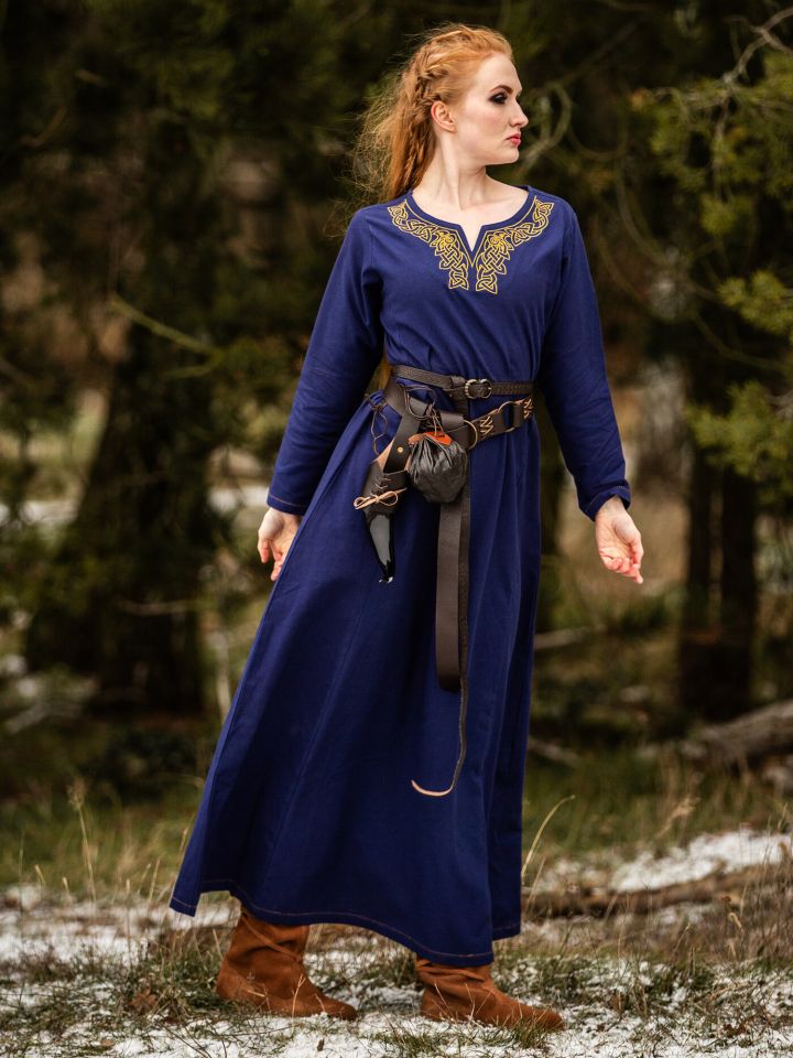 Viking dress Aslaug blue