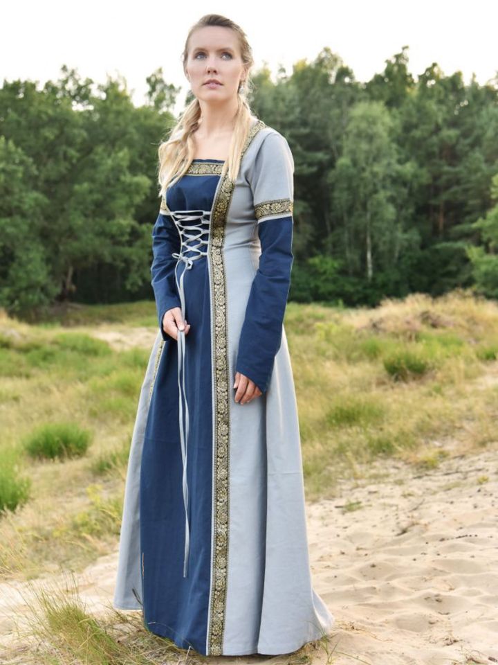 Medieval dress Eleanor blue XXL