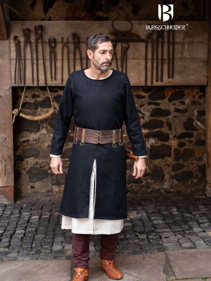 Everard long tunic in black wool L