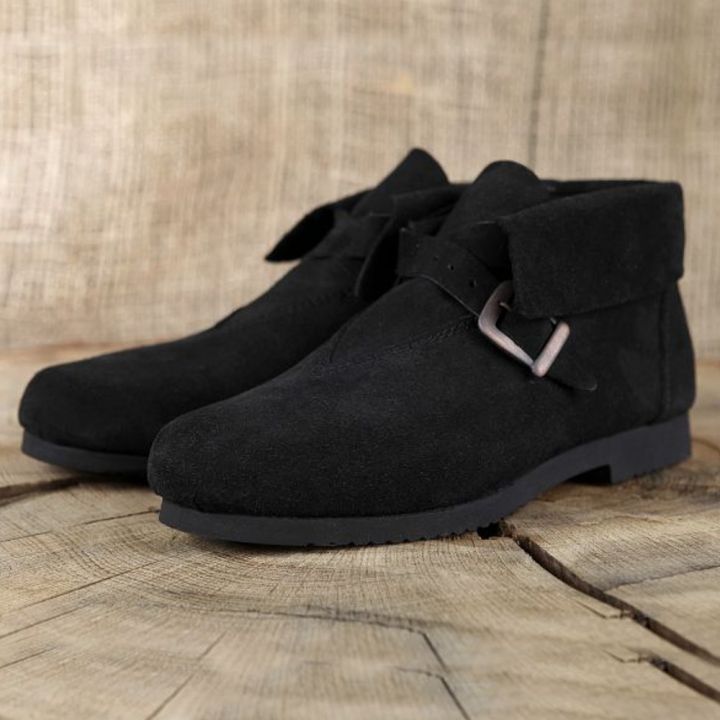 Historical shoes with buckle black