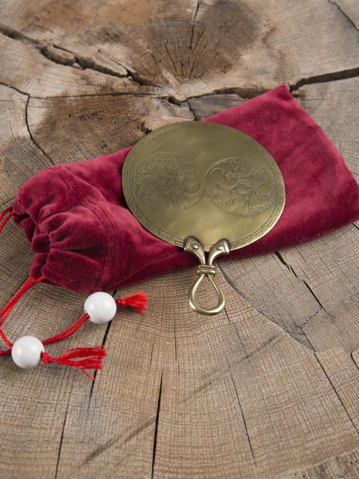 Celtic brass mirror, small