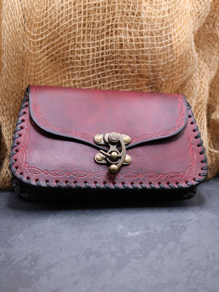 Belt bag with red decoration