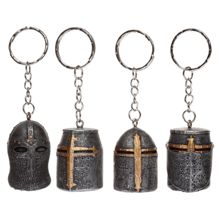Knight's helmet key fob