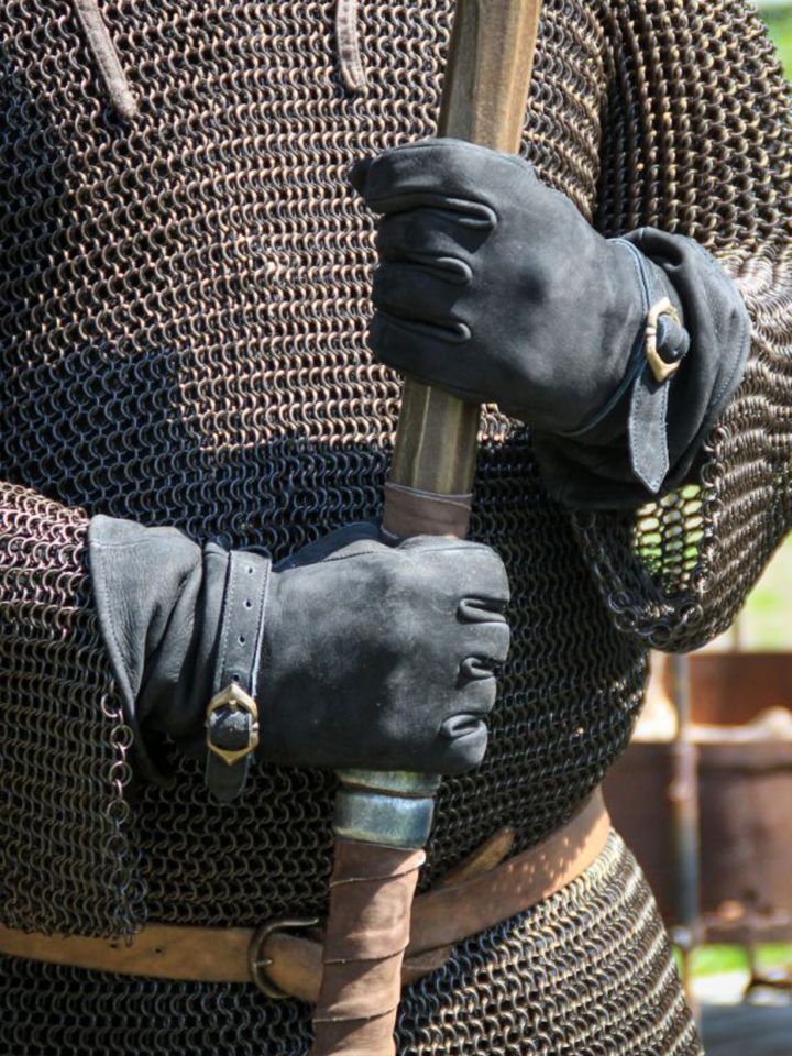 Leather gloves Ulex black M