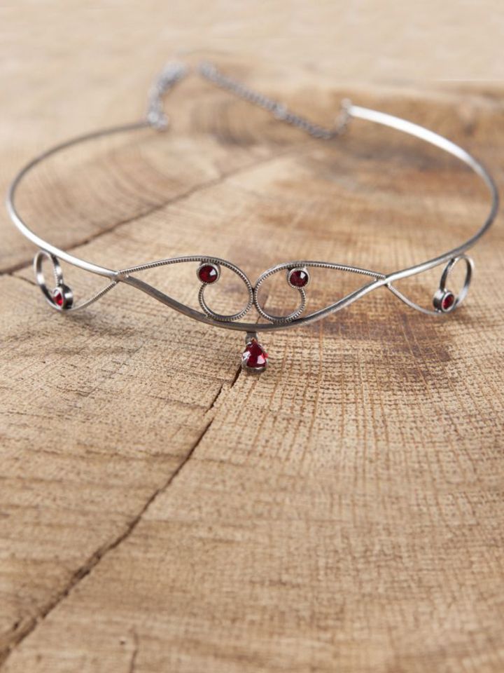 Diadem noble lady - Mørkerød