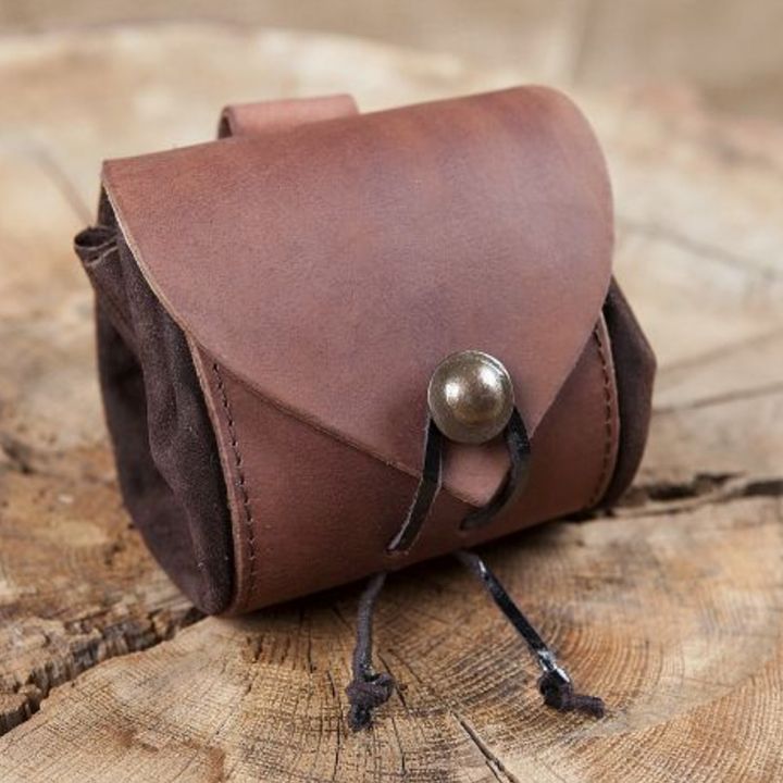 Belt pouch antique dark brown