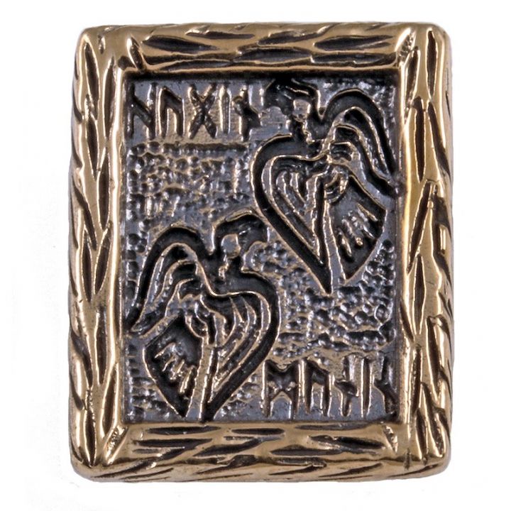 Bronze rune HUGIN and MUNIN