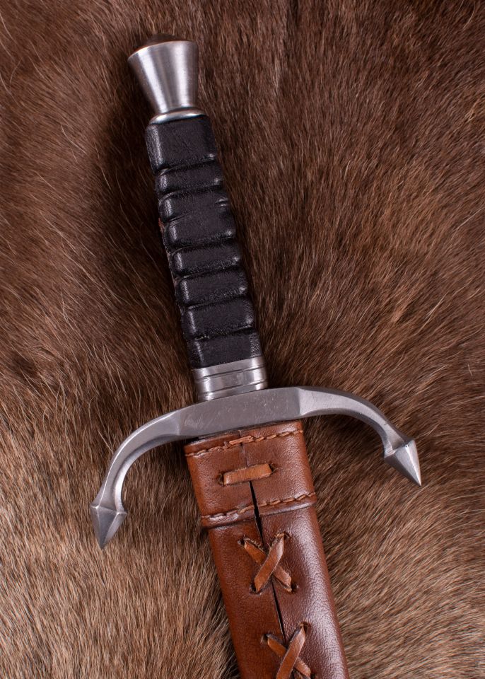 Renaissance dagger with leather sheath, show fighting dagger, SK-C