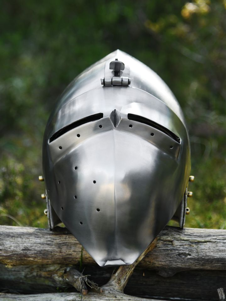 German pelvic hood with visor, suitable for show combat