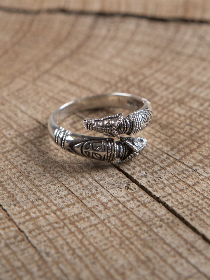 Dragon head ring 925 silver small
