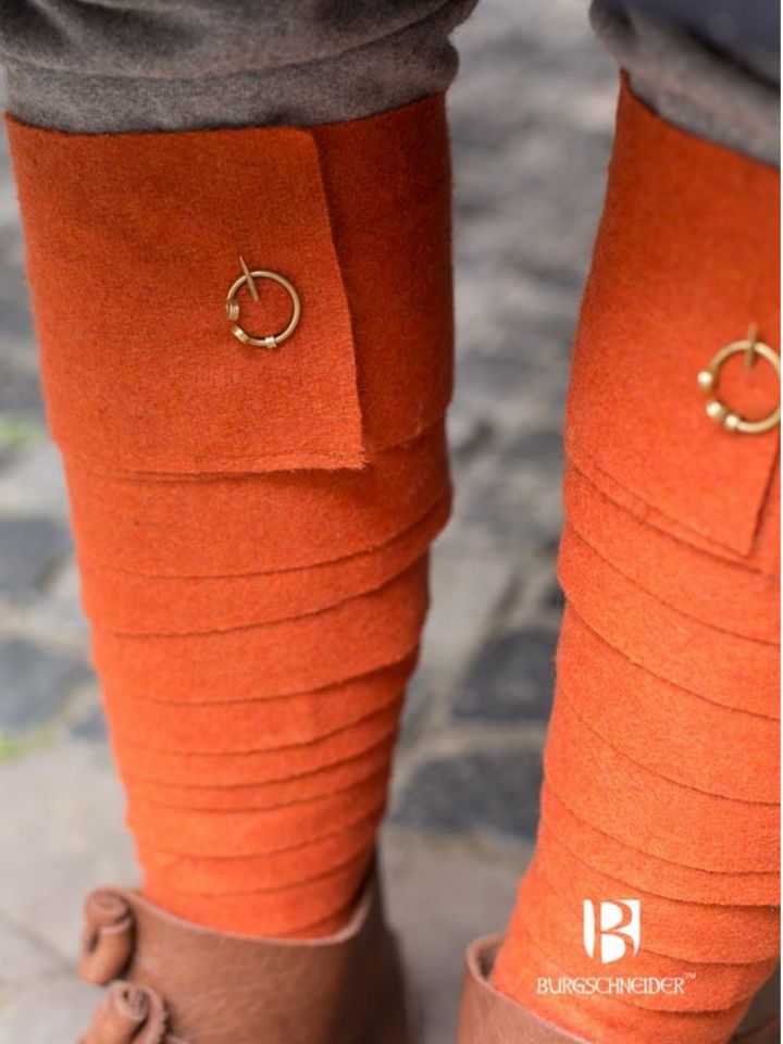Wool calf wrap Aki orange