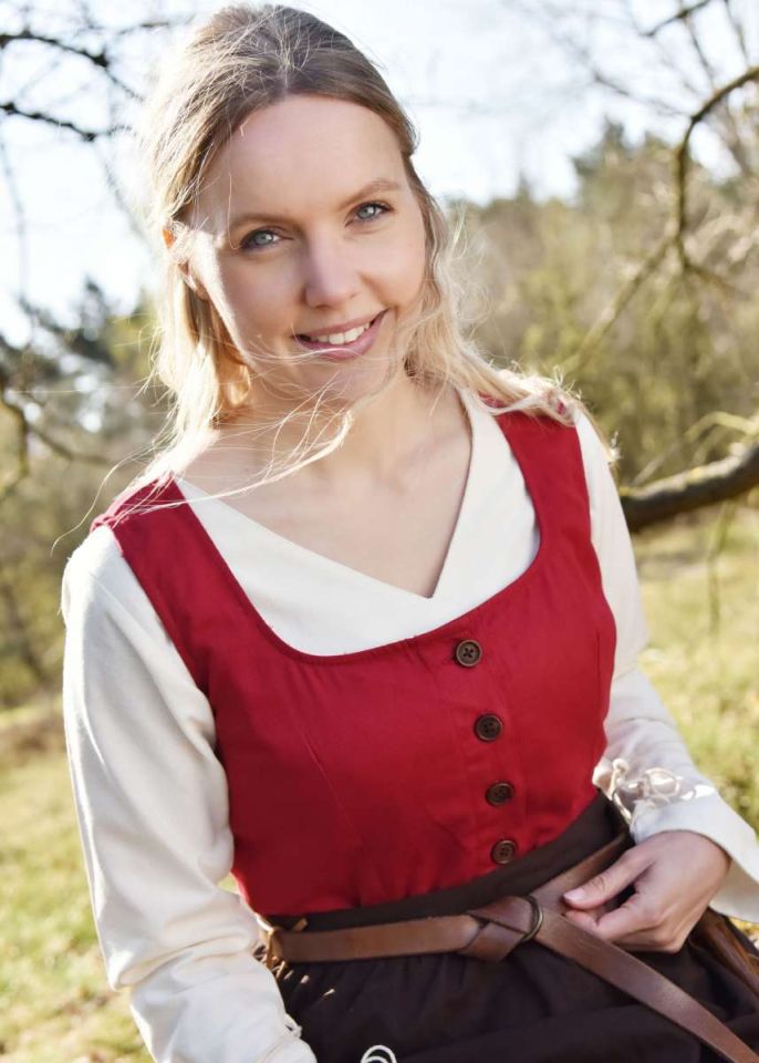 Sleeveless medieval dress Lene red XXL 10