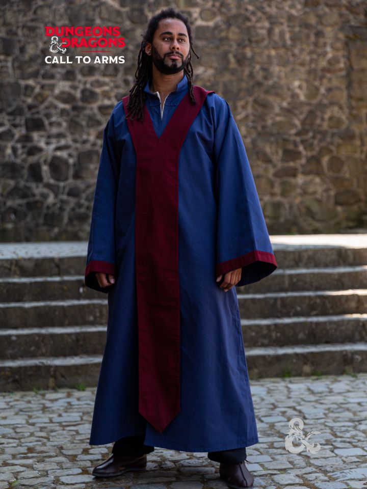 D&D Mage Robe dark blue-burgundy 2