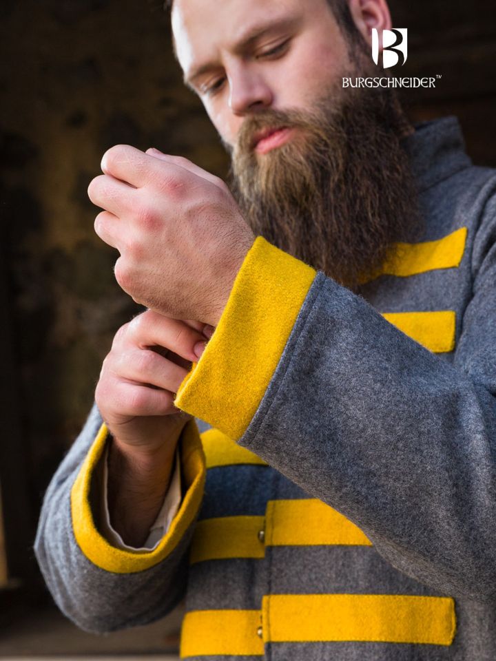 Rus coat Bartosz dark gray/yellow 2