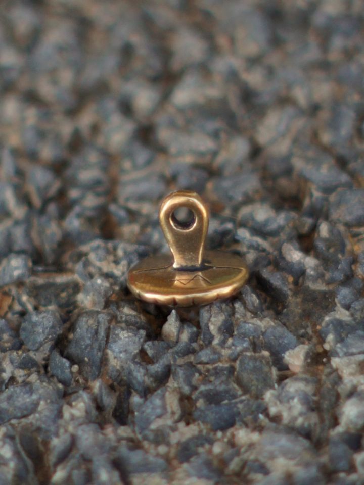 Medieval button "Flower" bronze 2
