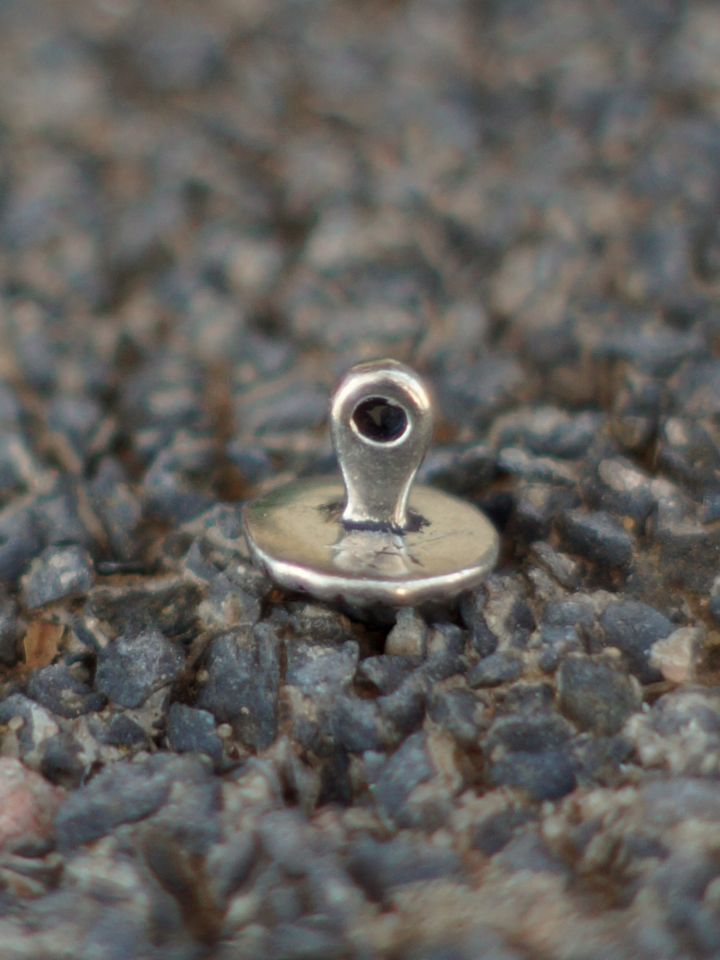 Medieval button "Flower" silver 2