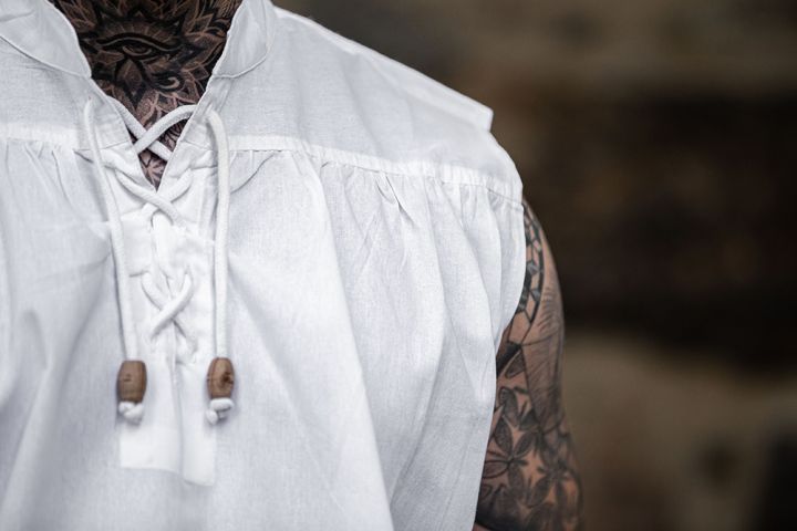 Sleeveless shirt white 2