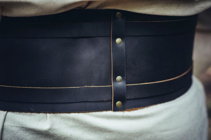 Brown leather Viking belt 2