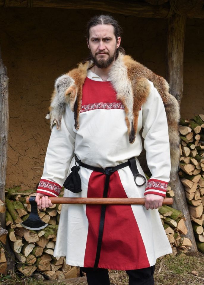 Viking tunic with embroidery nature M 2