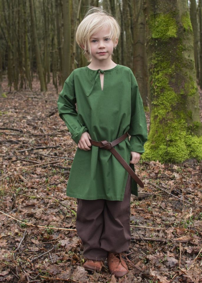 Medieval tunic for children green 2