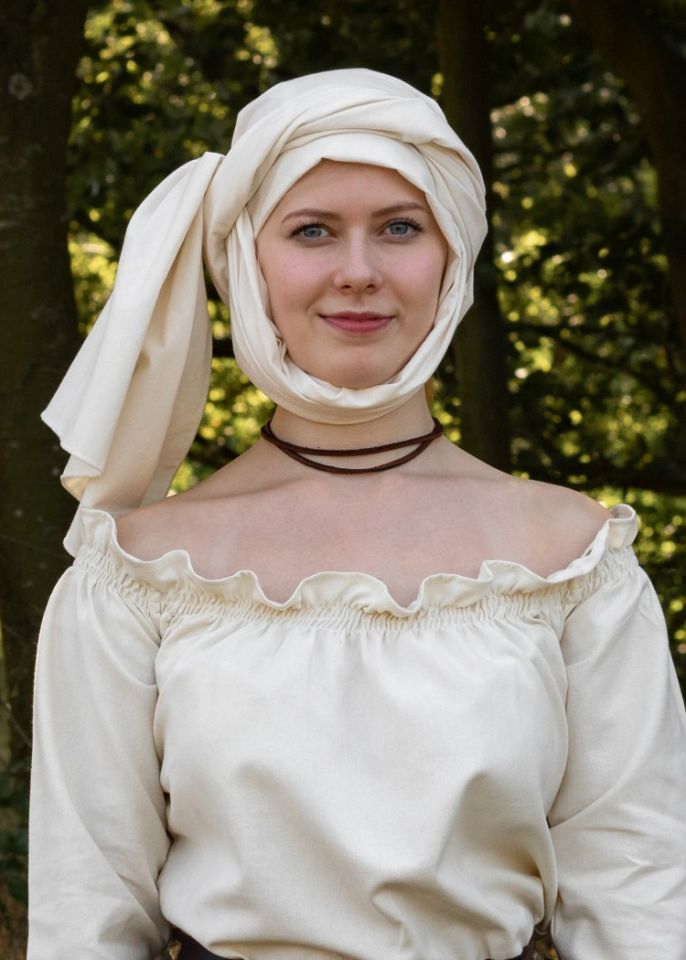 Medieval headscarf natural 2