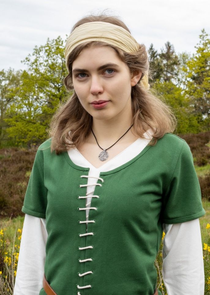 Short-sleeved cotehardie green L 2