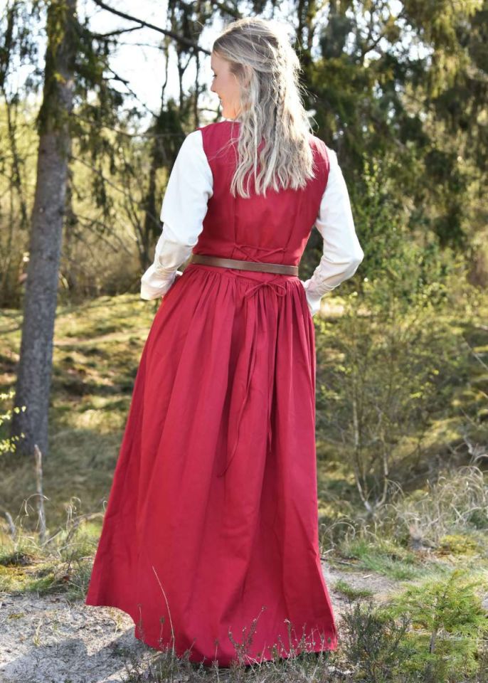 Sleeveless medieval dress Lene red XXL 2