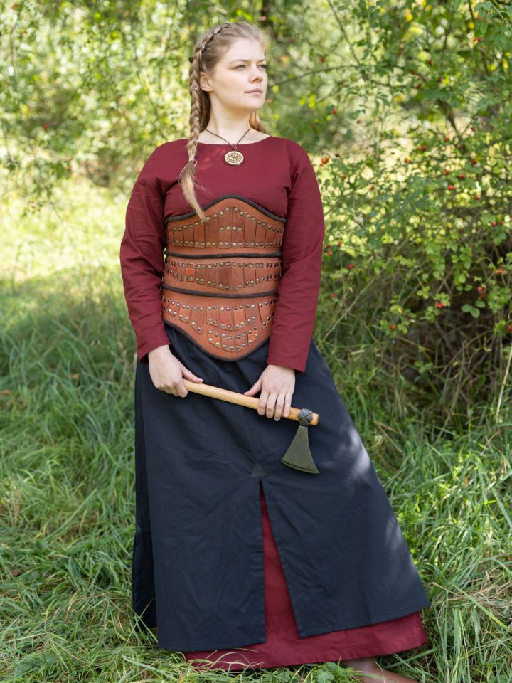 Leather bodice with brown armor plates L/XL 2