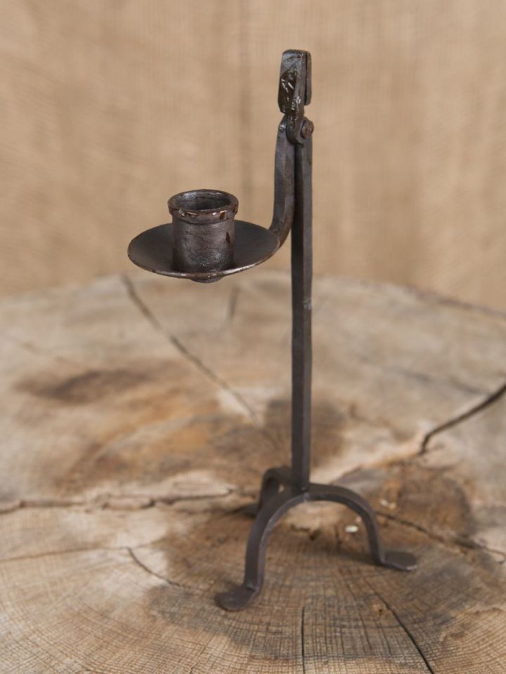Hand-forged pine chip holder/candle holder 2