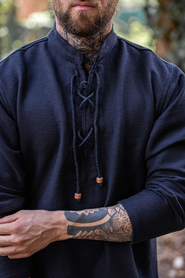 Winter shirt - stand-up collar shirt black XXL 2