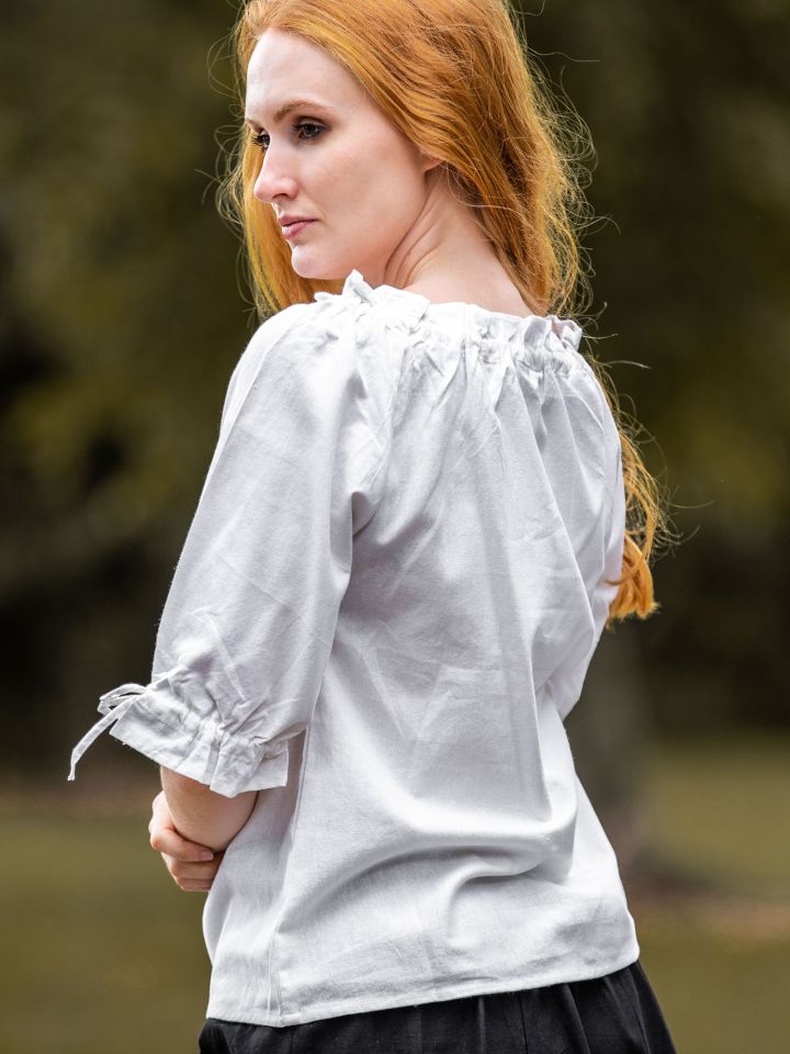 White cotton summer blouse XS 2