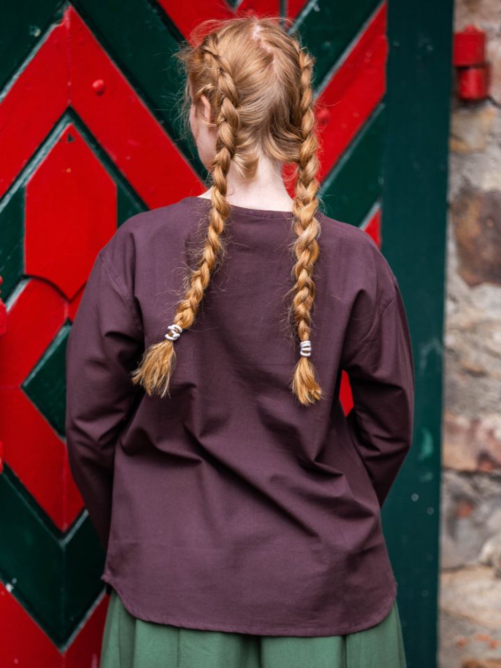 Blouse with long sleeves brown XXXL 2