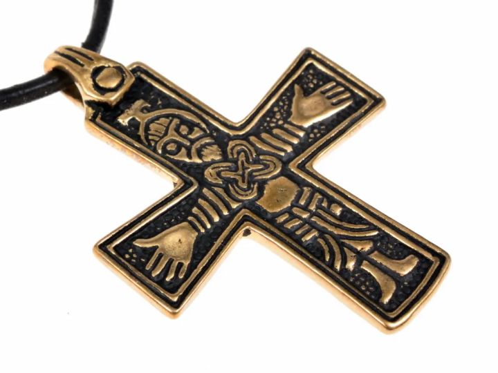 Viking cross pendant - bronze 2