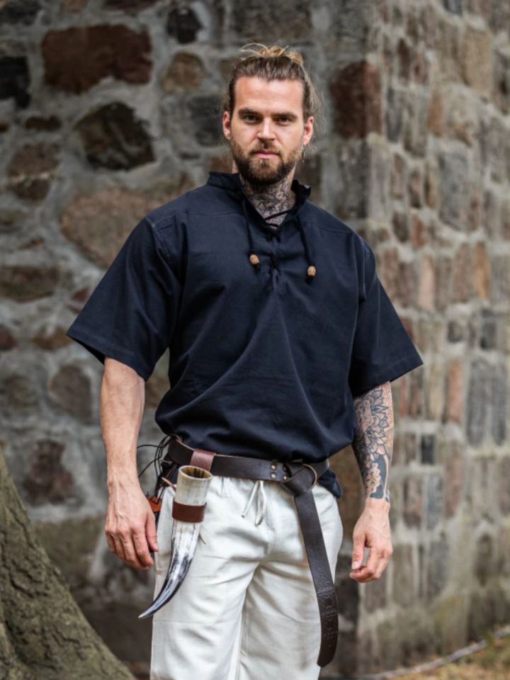 Short medieval shirt black XXL 2