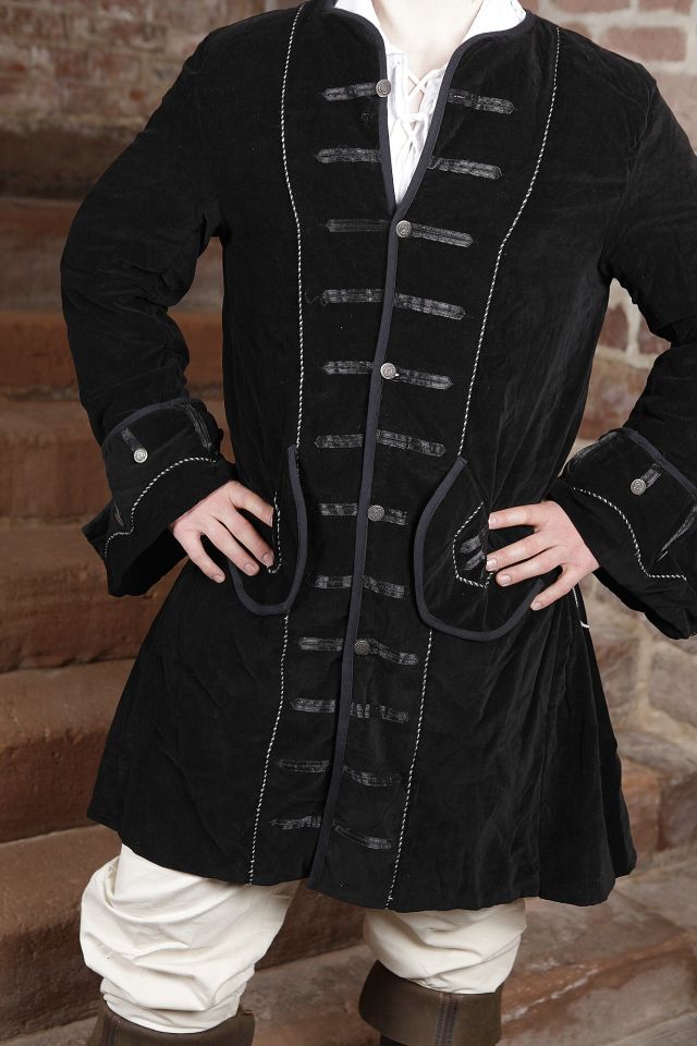 Black velvet frock coat 2