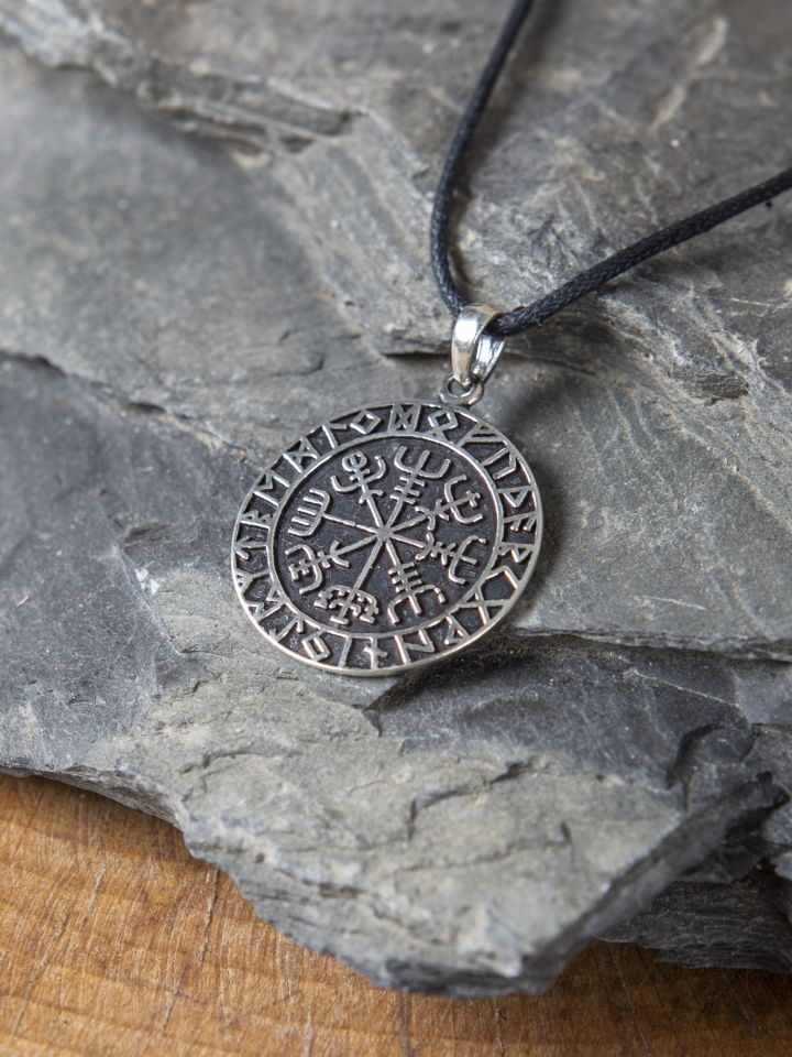Silver pendant Viking compass 2