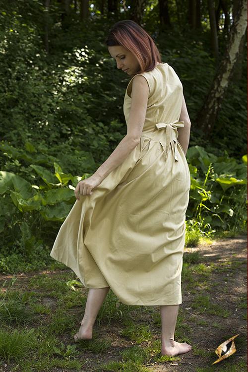 Simple lace-up dress natural M 2