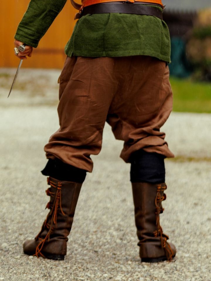 Viking rush pants Wodan made of linen brown XXXL 2