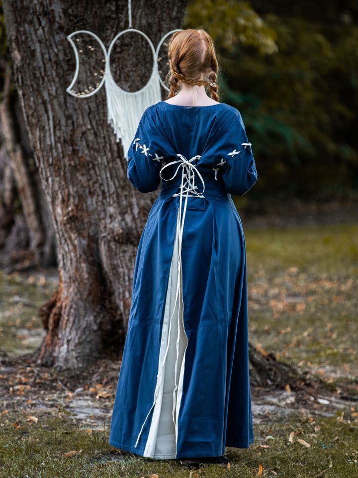 Medieval dress Larina blue-nature 2