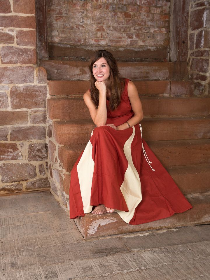 Sleeveless dress rust red 2