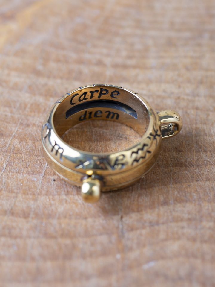 Farmer's ring Carpe Diem brass 2