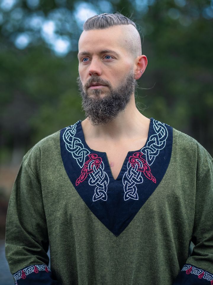 Viking tunic Freydis olive unisex 2
