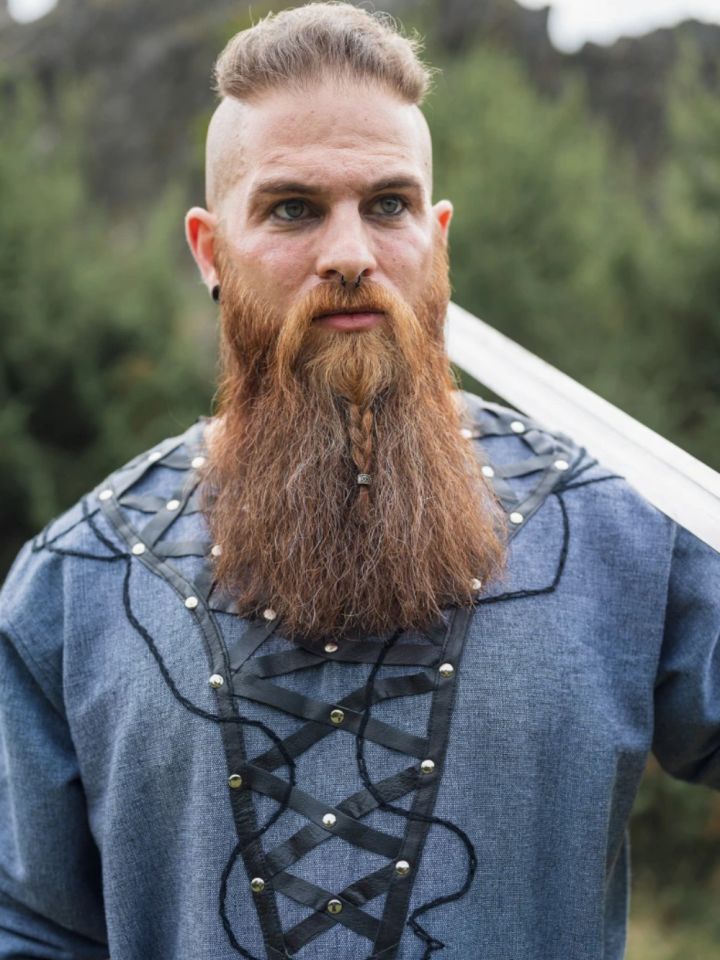 Viking tunic Erik blue-grey 2