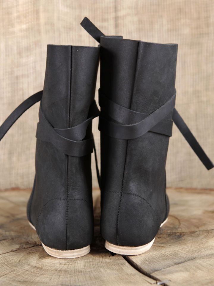 Viking boots with leather sole black 2