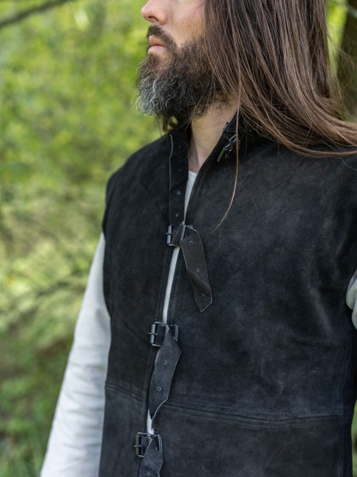 Orthello black leather vest 2