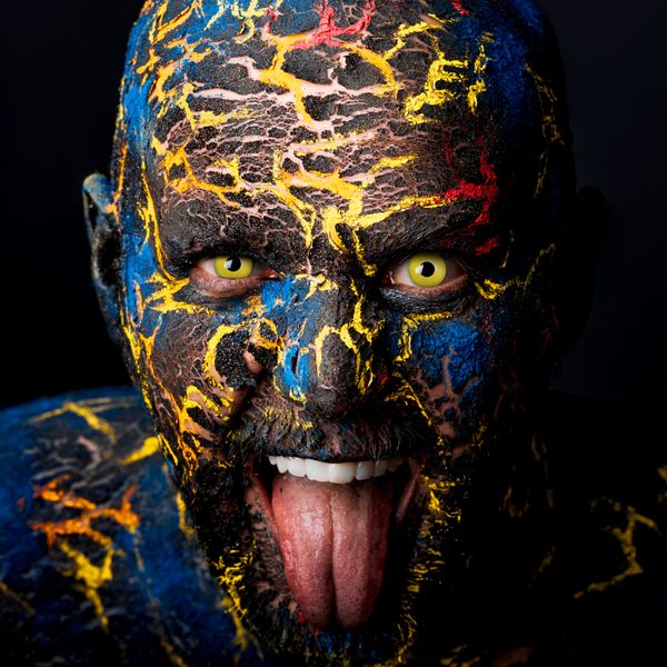 Yellow Fear contact lenses 2