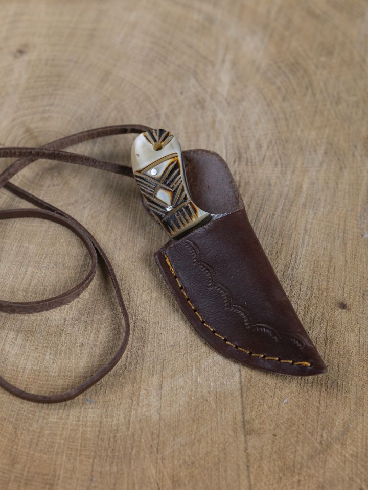 Neck Knife with Damascus blade 2